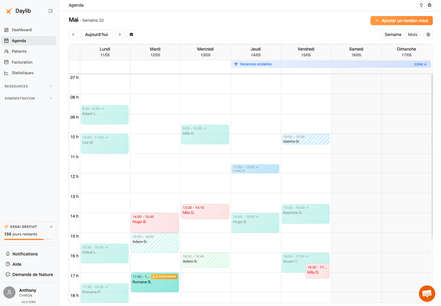 Aperçu Agenda